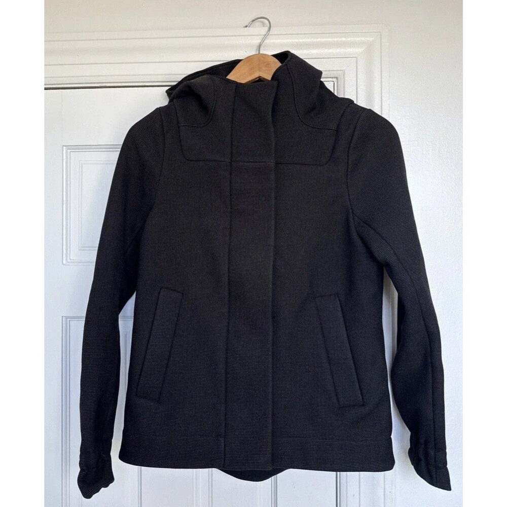 Lululemon Jacket Womens 8-10 Black Studio Softshell Coat Hooded M/L
